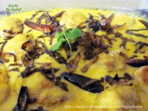 Karhi Karhi or kadhi pakora recipe